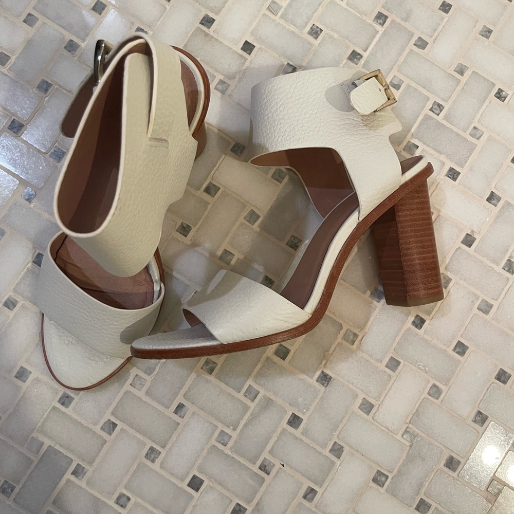 White Joie sandals. Used but in excellent condition